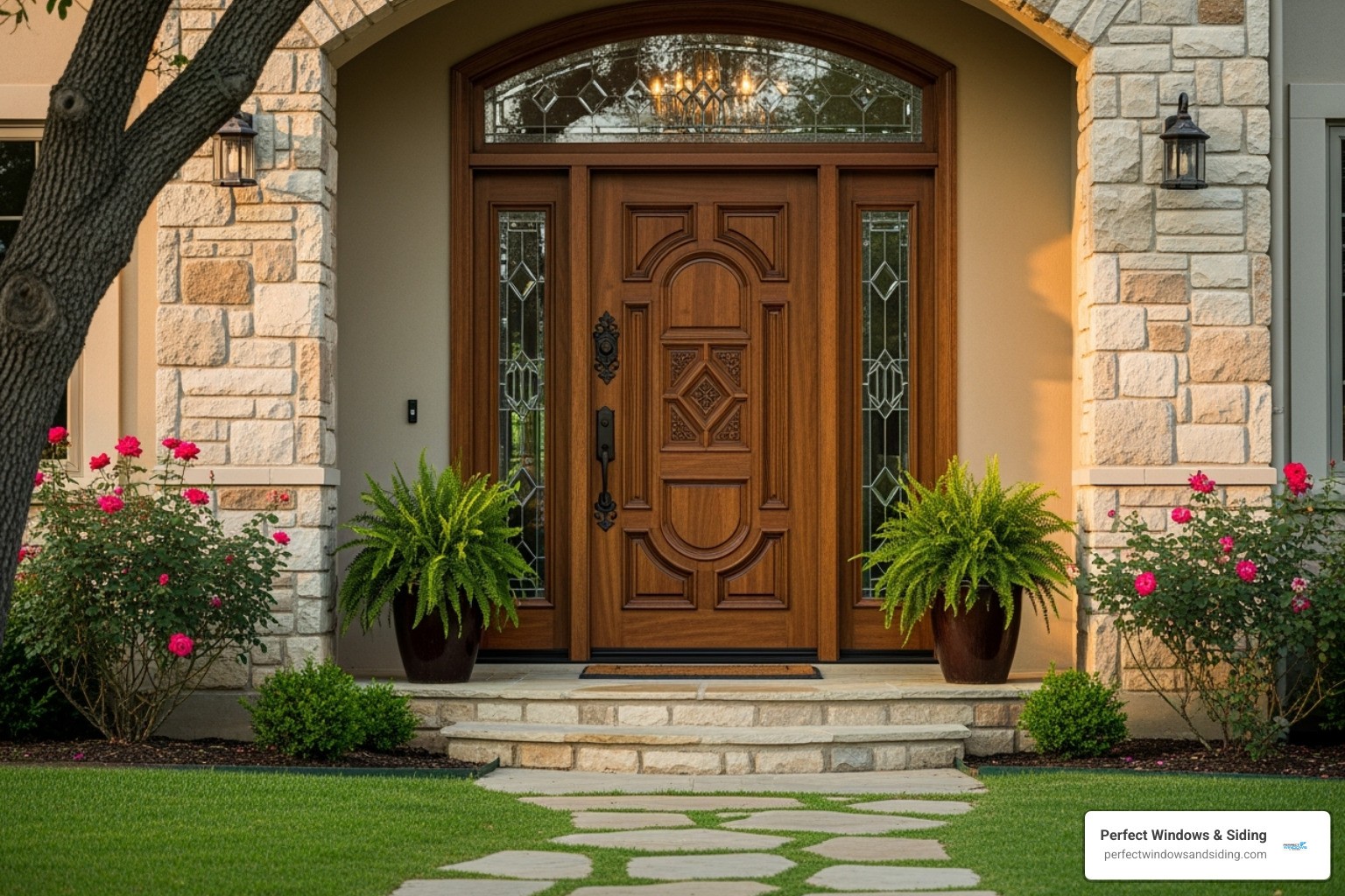 custom wood entrance doors