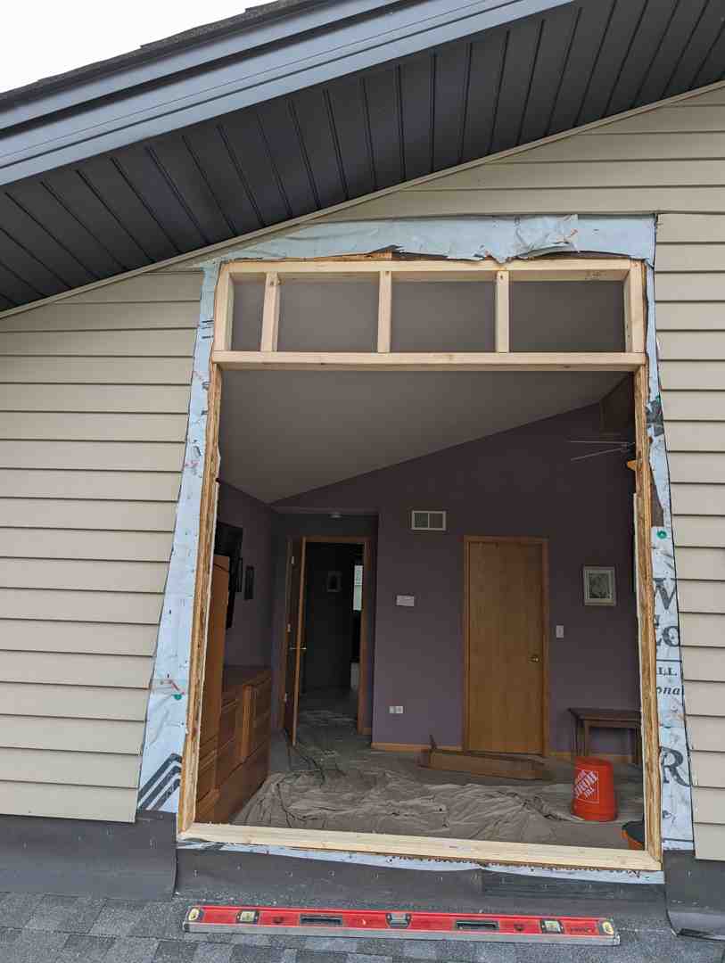 wood window installation