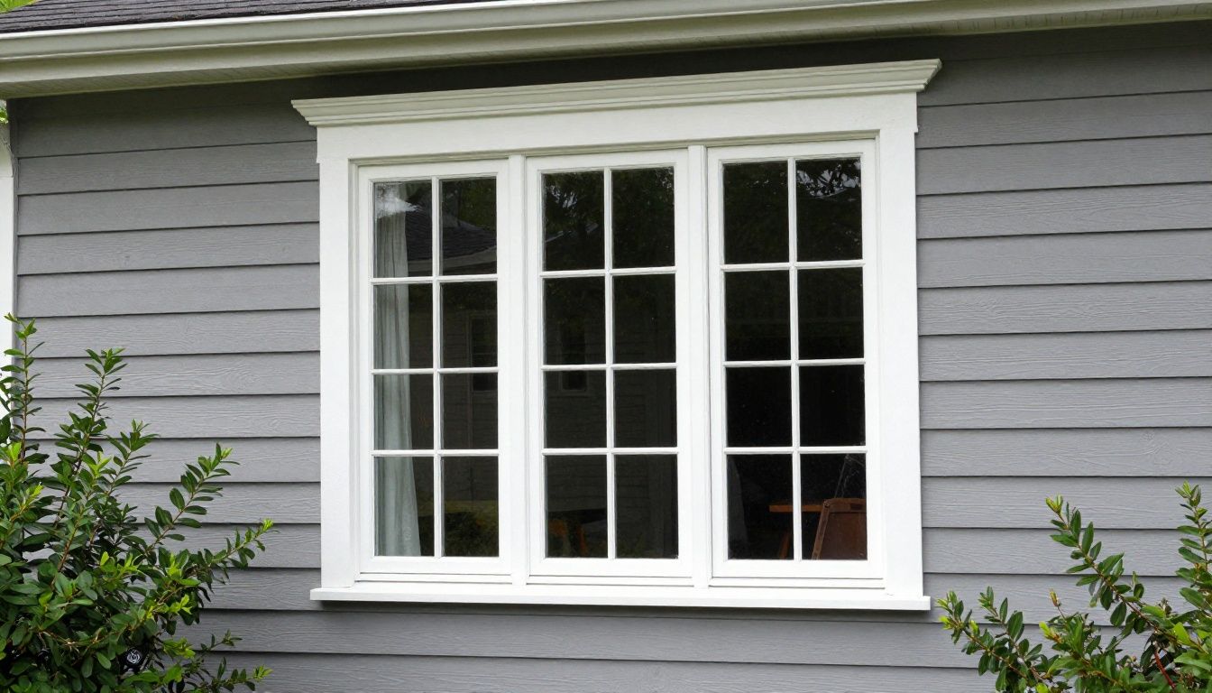 A professional and modern residential window installation showing a clean exterior frame on a classic home in a Chicago suburb.